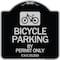Signmission Bicycle Parking by Permit C.V.S. 21210 Heavy-Gauge Aluminum Sign, 18" x 18", BS-1818-24322 A-DES-BS-1818-24322 - alternate 1